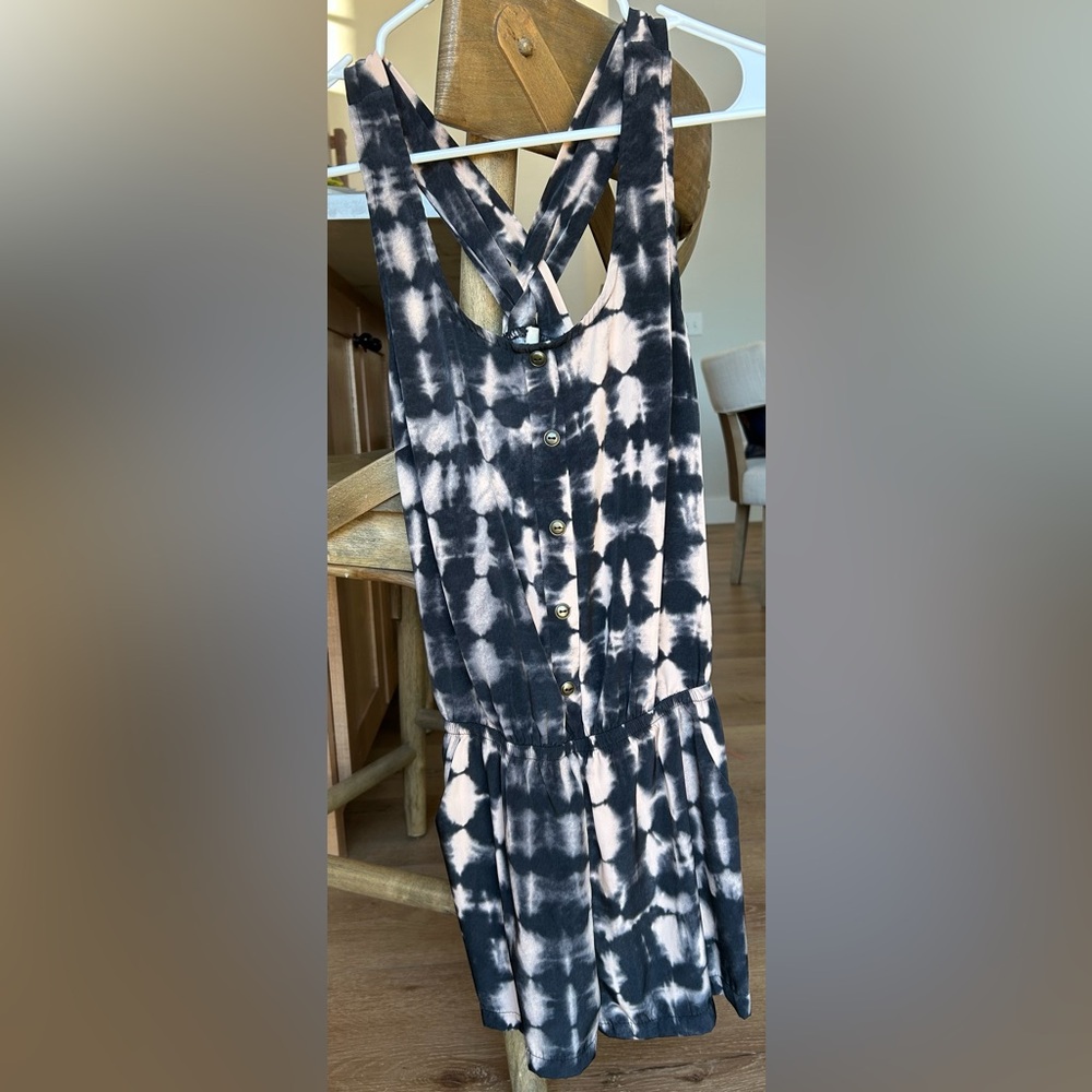 Lush Monochrome Tie-Dye Romper